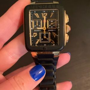 Michele watch black and gold